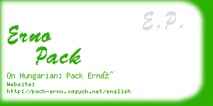 erno pack business card
